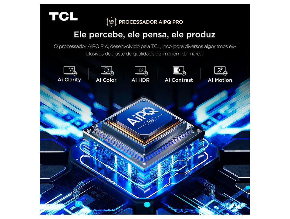 Smart TV 75" TCL 4K UHD MiniLED 75C7K 144Hz Google TV AiPQ Pro Google Assistente 4 HDMI - 4