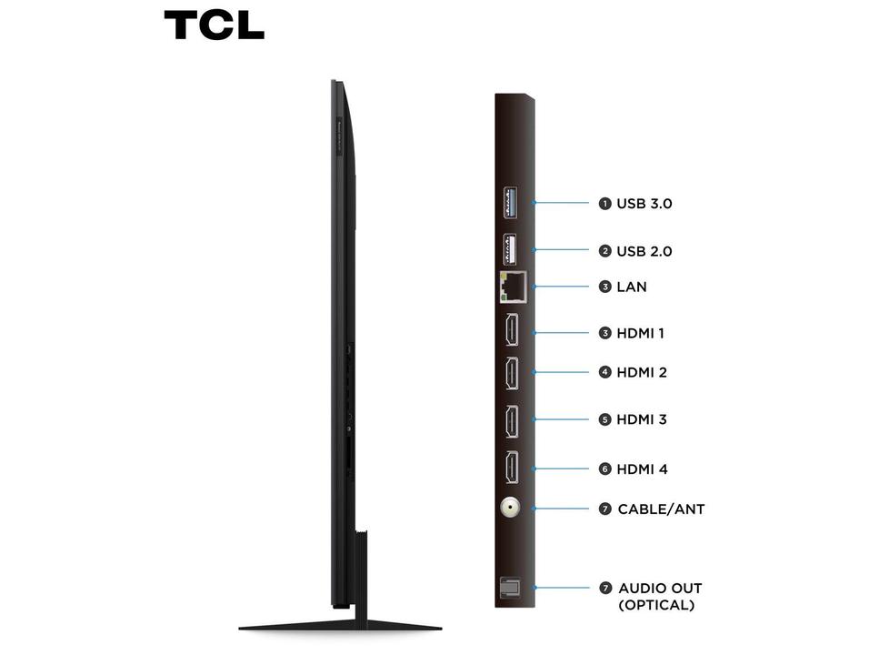 Smart TV 75" TCL 4K UHD SQD-Mini LED 75C7L Google TV 2026 - 8