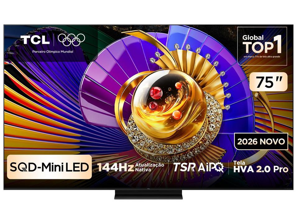 Smart TV 75" TCL 4K UHD SQD-Mini LED 75C7L Google TV 2026
