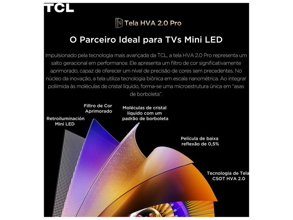 Smart TV 75" TCL 4K UHD SQD-Mini LED 75C7L Google TV 2026 - 5