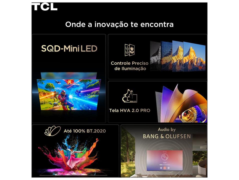 Smart TV 75" TCL 4K UHD SQD-Mini LED 75C7L Google TV 2026 - 7