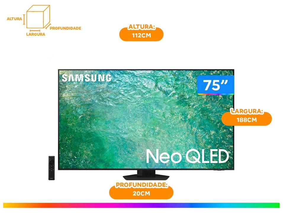 Smart TV 75” Ultra HD 4K Neo QLED Samsung QN75QN85CA 120Hz Wi-Fi Bluetoot - 15