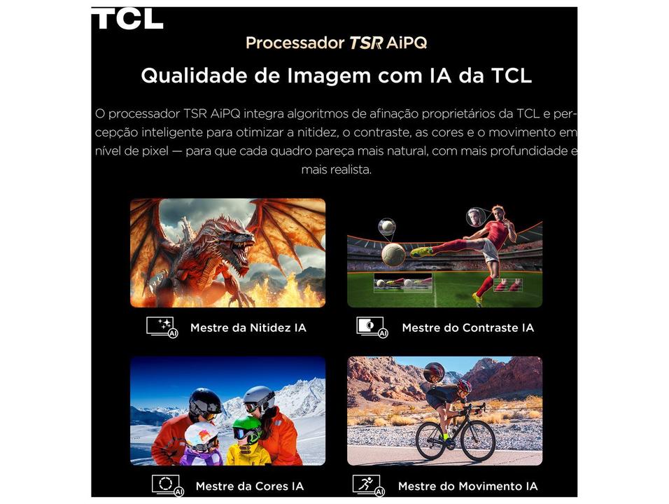 Smart TV 85" TCL 4K UHD Mini LED 85A400M Google TV 2026 - 2