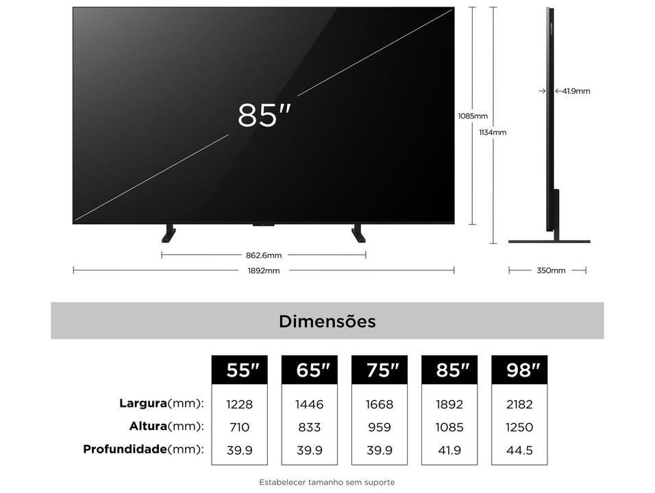Smart TV 85" TCL 4K UHD Mini LED 85A400M Google TV 2026 - 6