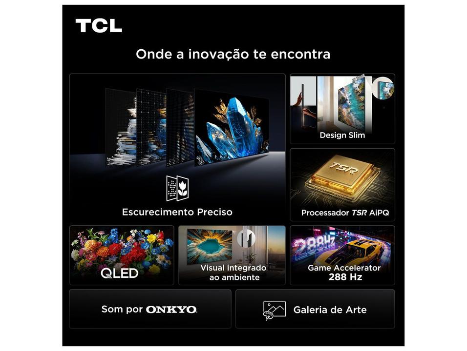 Smart TV 85" TCL 4K UHD Mini LED 85A400M Google TV 2026 - 4