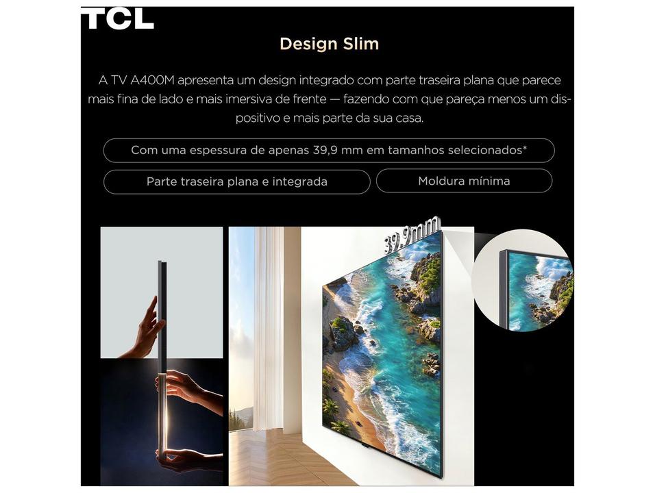 Smart TV 85" TCL 4K UHD Mini LED 85A400M Google TV 2026 - 5