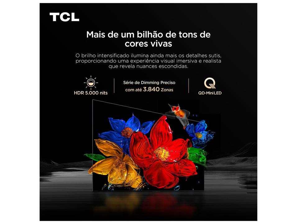 Smart TV 85" TCL 4K UHD Mini LED C8K 85C8K Google TV 2025 - 3