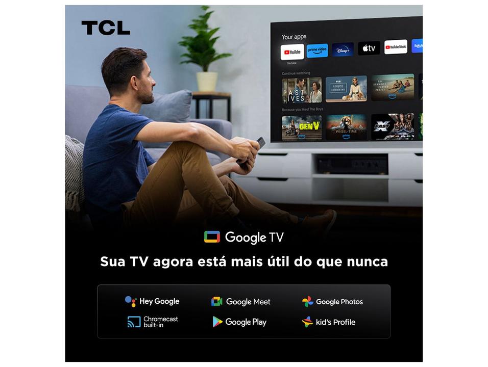 Smart TV 85" TCL 4K UHD Mini LED C8K 85C8K Google TV 2025 - 5