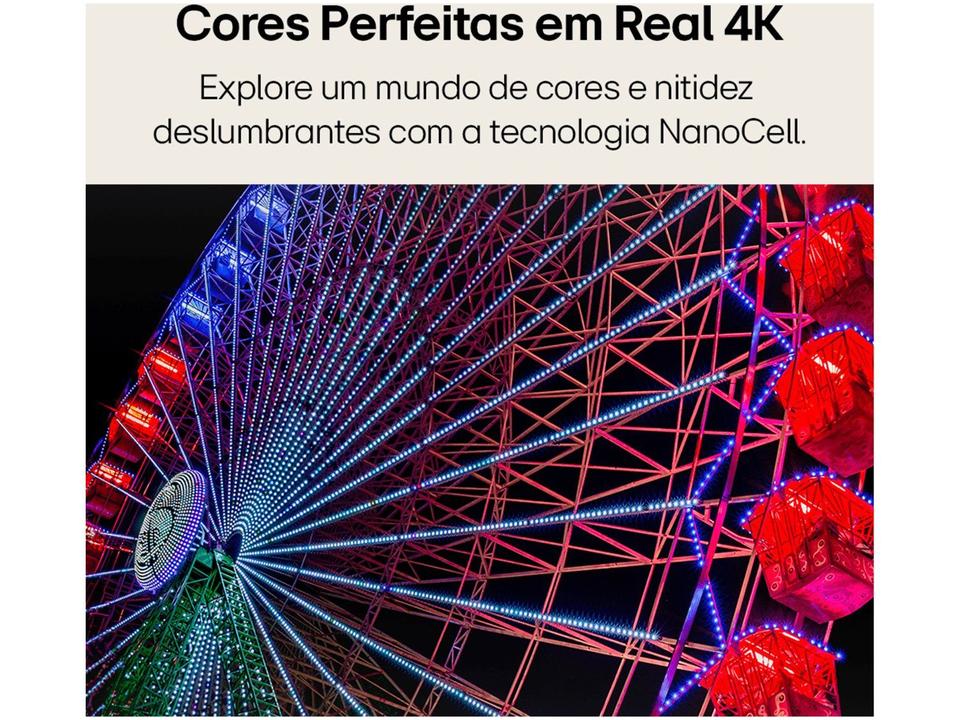 Smart TV 86" 4K LG NanoCell 86NANO80T Processador a8 AI Painel 120Hz FreeSync Alexa/Chromecast integrado webOS 24 Controle Smart Magi - 6