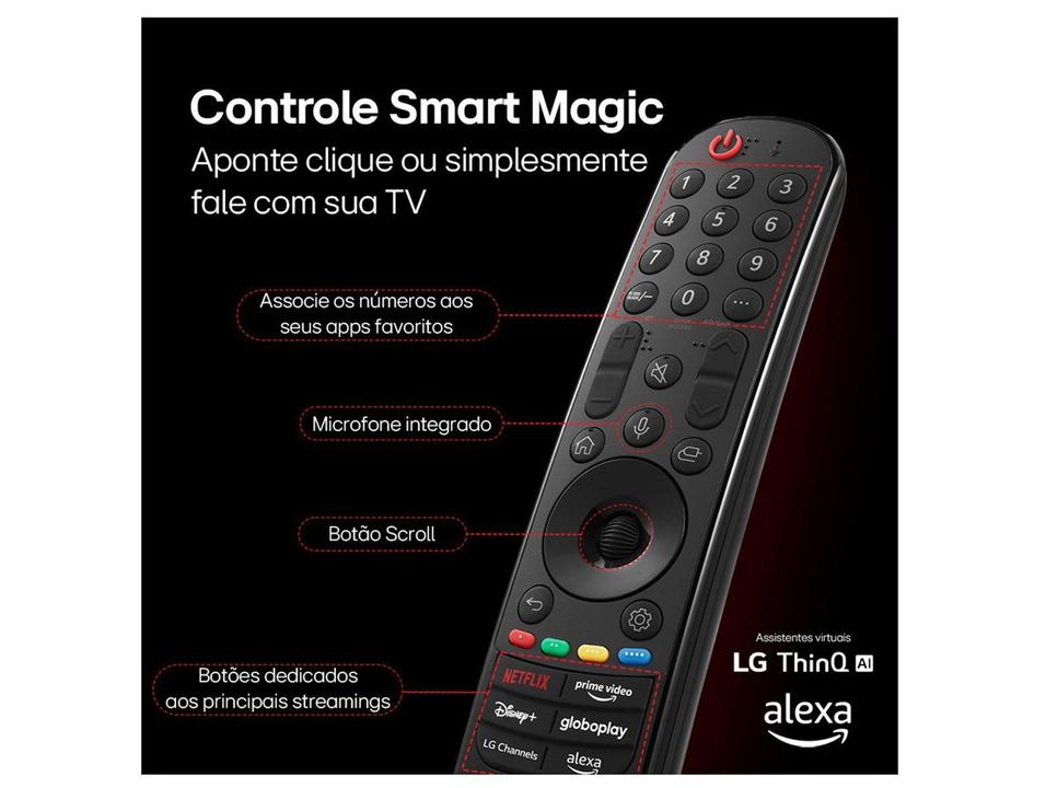 Smart TV 86" 4K LG Ultra HD 86UT8050 com Processador a5 Ger7 AI, Alexa/Chromecast integrado, Otimizador de Jogos, webOS 24 e Controle Smart Magic - 9