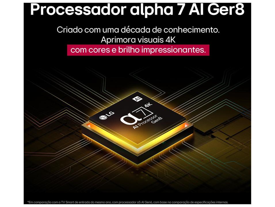 Smart TV 86" LG 4K Ultra HD QNED 86QNED82ASG webOS 25 a7 AI Processor 4K Gen8 Alexa 3 HDM - 8