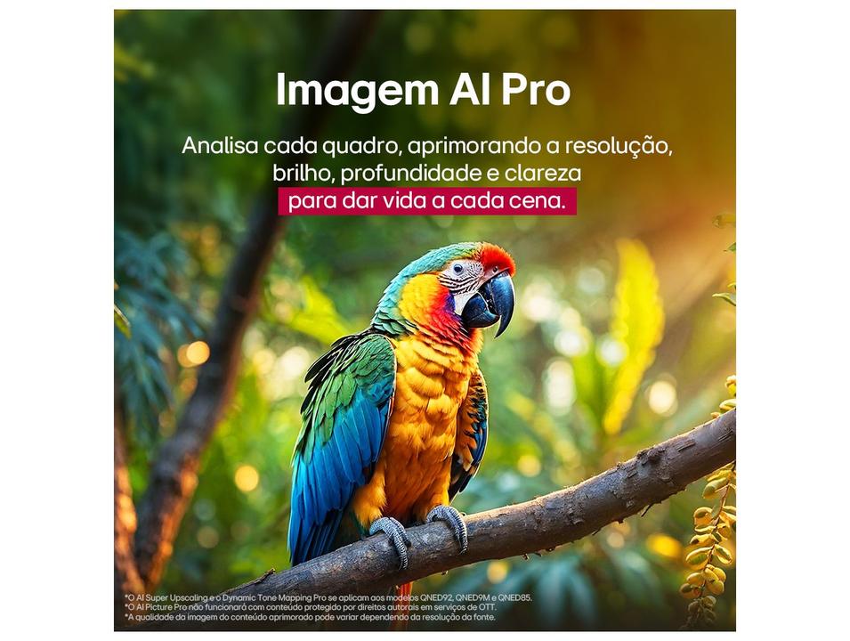 Smart TV 86" LG 4K Ultra HD QNED 86QNED82ASG webOS 25 a7 AI Processor 4K Gen8 Alexa 3 HDMI - 6