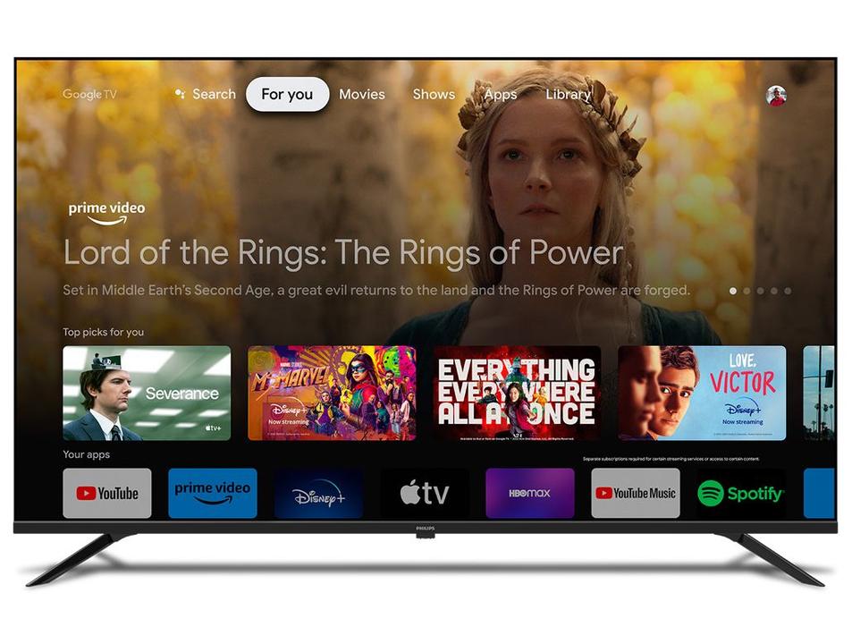 Smart TV 86" Philips DLED 7019 86PUG7019/78 Google TV Quad Core Google Assistente 3 HDMI 2 USB - 5