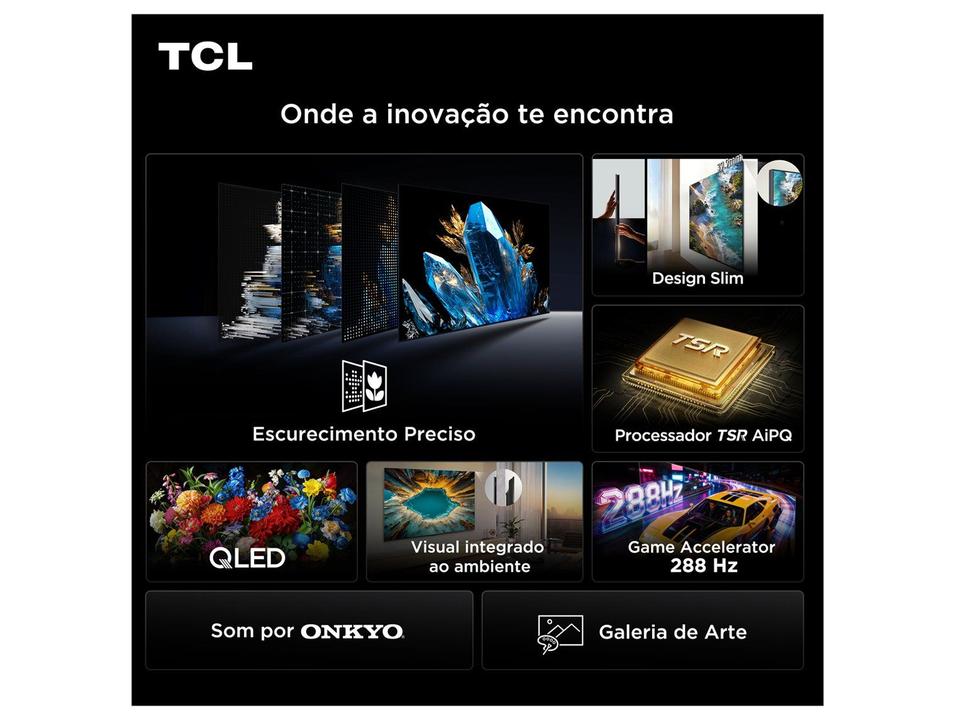 Smart TV 98" TCL 4K UHD QD-Mini LED 98A400M Google TV 2026 - 2