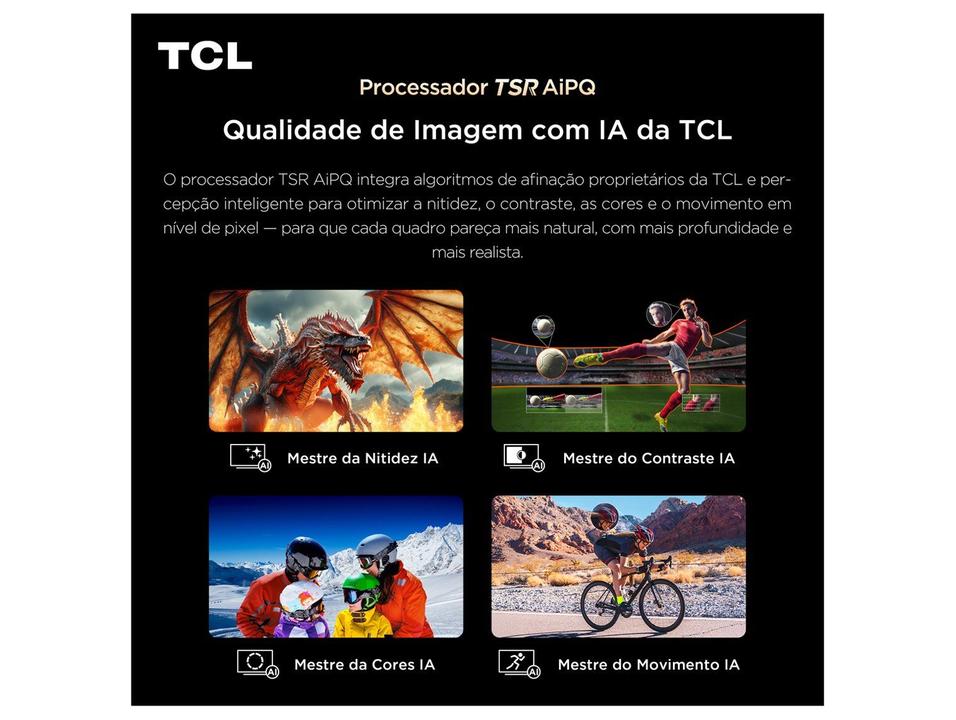 Smart TV 98" TCL 4K UHD QD-Mini LED 98A400M Google TV 2026 - 4
