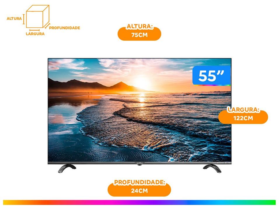 Smart TV UHD D-LED 55” Britania BTV55Q20N5SBL - 7