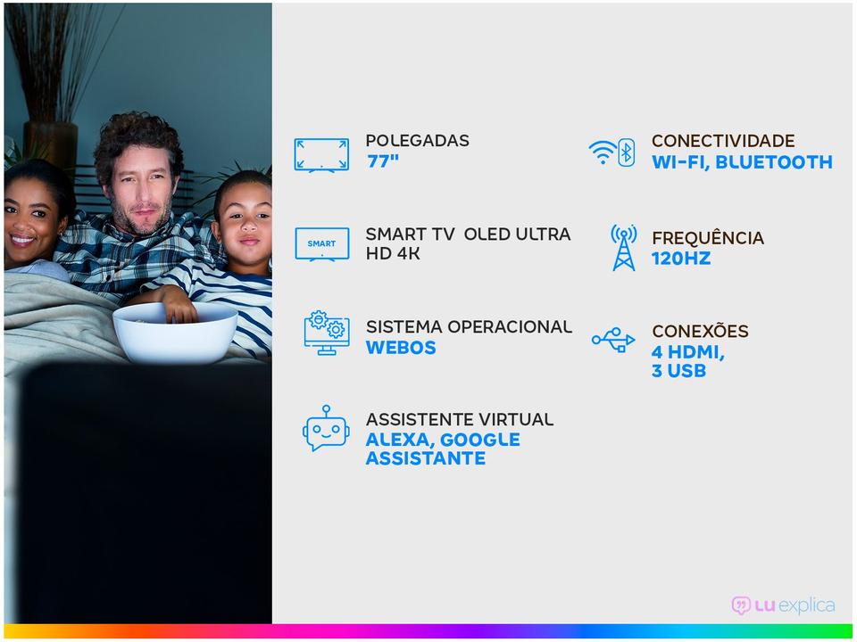 Smart TV Ultra HD 4K OLED IPS 77” LG OLED77CXPSA - 1