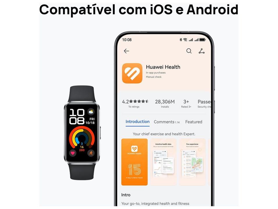 Smartband Huawei Band 10 Preto - 7
