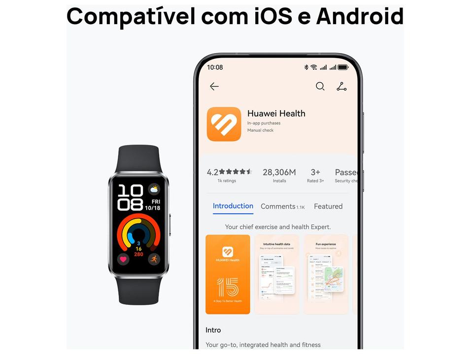 Smartband Huawei Band 10 Preto - 7