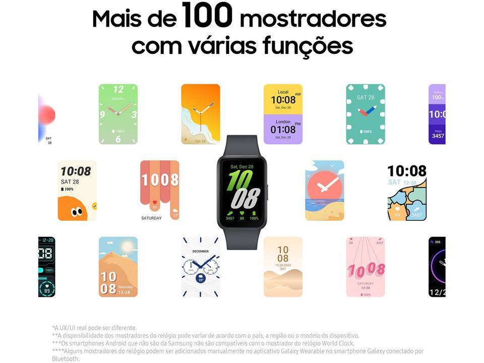 Smartband Samsung Galaxy Fit3 Grafite - 8