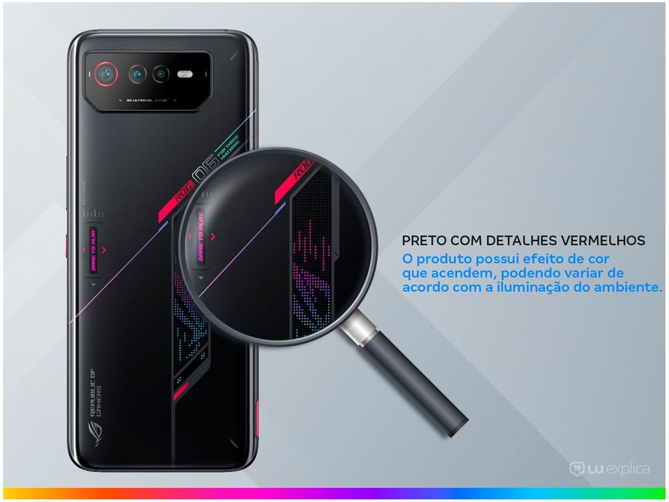 Smartphone Asus Rog Phone 6 256GB Black 5G Snapdragon SM8475 8GB RAM 6,78” Câm. Tripla + Selfie 12MP - 1