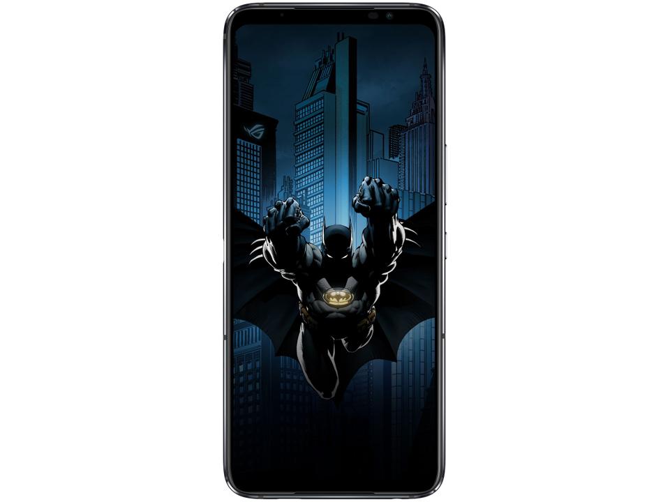 Smartphone Asus Rog Phone 6 Batman Edition 256GB Preto 5G Snapdragon 8+ Gen 1 12GB RAM 6,78" Câm. Tripla + Selfie 12MP Dual Chip - 5