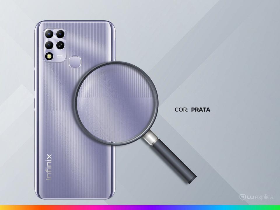 Smartphone Infinix Hot 11 128GB Prata 4G 4GB RAM 6,82” Câm. Tripla + Selfie 8M - 2