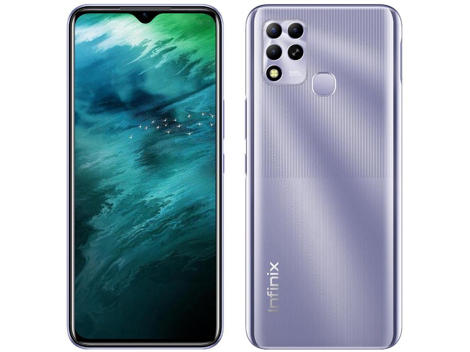 Smartphone Infinix Hot 11 128GB Prata 4G 4GB RAM 6,82” Câm. Tripla + Selfie 8M