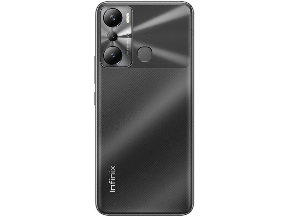 Smartphone Infinix Hot 20i 128GB Preto 4G MediaTek Helio G25 4GB RAM 6,6" Câm. Tripla + Selfie 8MP Dual Chip - 5