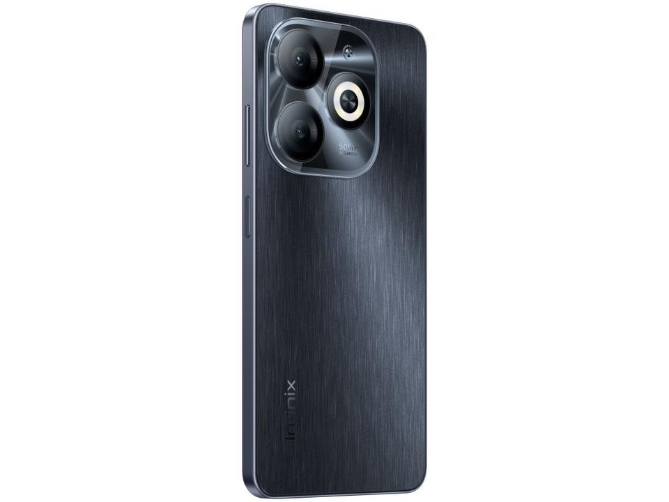 Smartphone Infinix Smart 8 Pro 256GB Preto 4GB RAM 6,6" Câm. 50MP + Selfie 8MP Dual Chip - 9