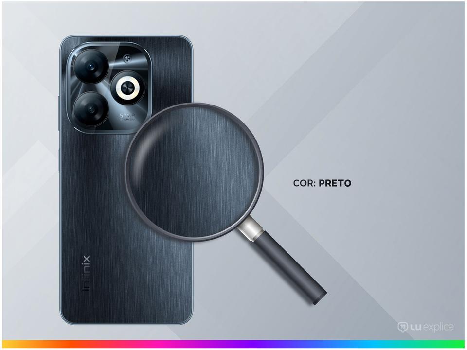 Smartphone Infinix Smart 8 Pro 256GB Preto 4GB RAM 6,6" Câm. 50MP + Selfie 8MP Dual Chip - 2