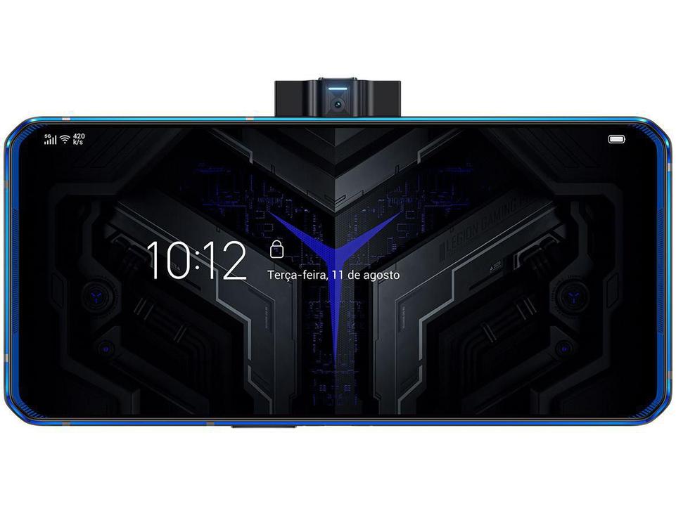Smartphone Lenovo Legion Phone Duel 256GB - Blazing Blue 5G 12GB RAM 6,65” Câm. Dupla - 5