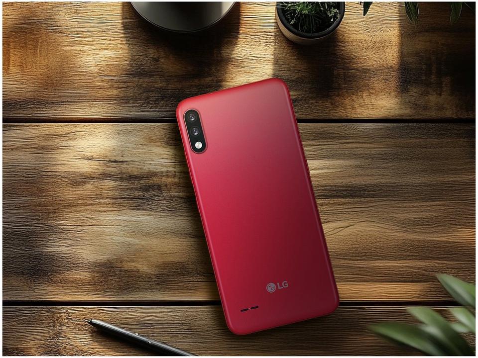 Smartphone LG K22+ 64GB Red 4G Quad-Core 3GB RAM - Tela 6,2” Câm. Dupla + Selfie 5MP Dual Chi - 3