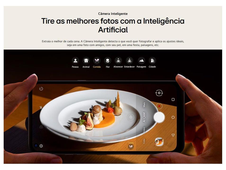 Smartphone LG K61 128GB Branco 4G Octa-Core - 4GB RAM 6,53” Câm. Quádrupla + Selfie 16M - 4
