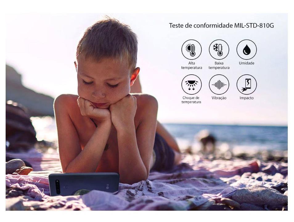 Smartphone LG K61 128GB Branco 4G Octa-Core - 4GB RAM 6,53” Câm. Quádrupla + Selfie 16M - 10