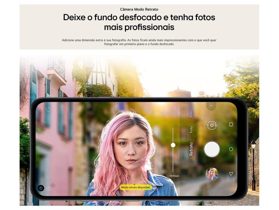 Smartphone LG K61 128GB Branco 4G Octa-Core - 4GB RAM 6,53” Câm. Quádrupla + Selfie 16M - 5