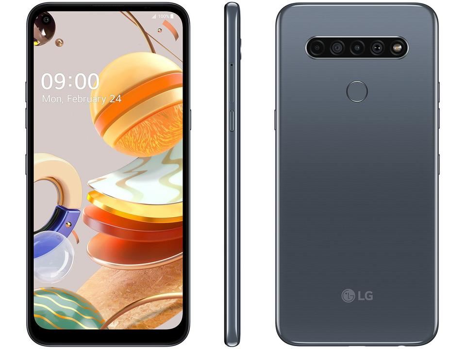 Smartphone LG K61 128GB Branco 4G Octa-Core - 4GB RAM 6,53” Câm. Quádrupla + Selfie 16MP