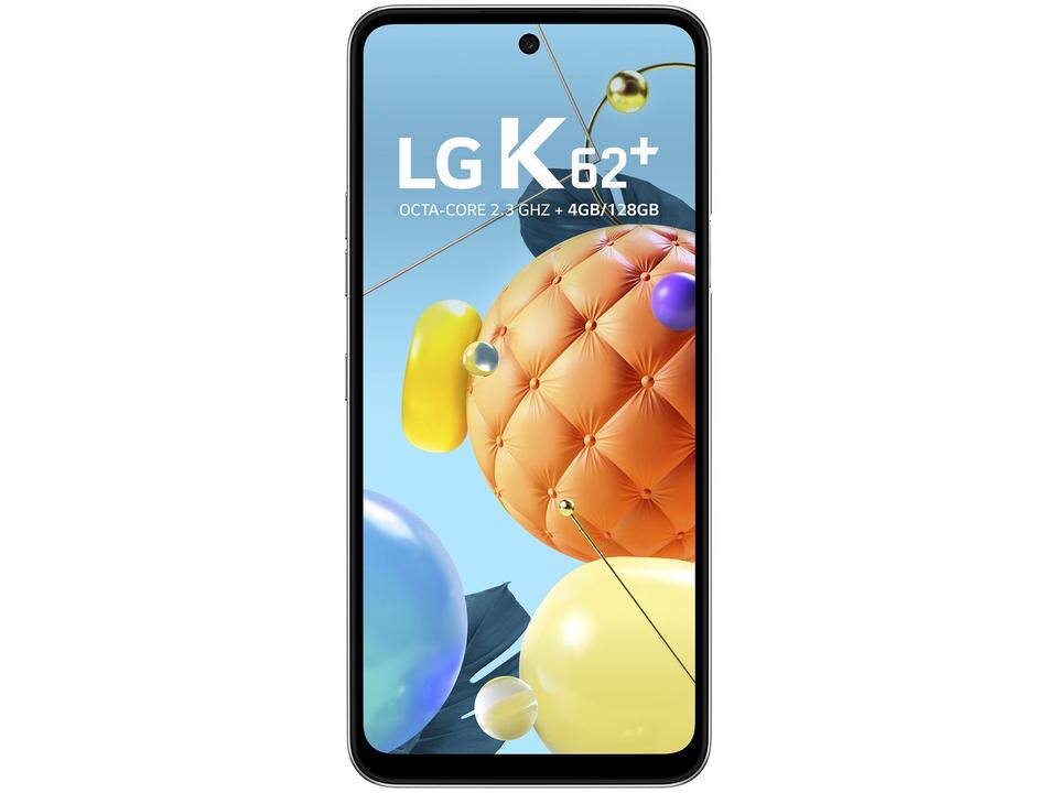 Smartphone LG K62+ 128GB Branco 4G Octa-Core - 4GB RAM Tela 6,59” Câm. Quádrupla + Selfie 28MP - 5