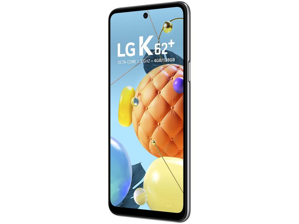 Smartphone LG K62+ 128GB Branco 4G Octa-Core - 4GB RAM Tela 6,59” Câm. Quádrupla + Selfie 28MP - 4