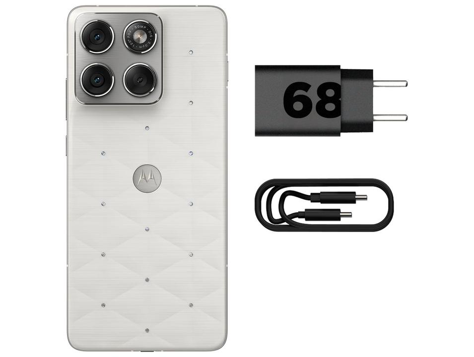 Smartphone Motorola Crystals by Swarovski Edge 70 512GB 5G 16GB RAM Branco 6,7" Câm. Tripla + Selfie 50MP - 11