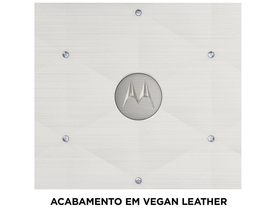 Smartphone Motorola Crystals by Swarovski Edge 70 512GB 5G 16GB RAM Branco 6,7" Câm. Tripla + Selfie 50MP - 12