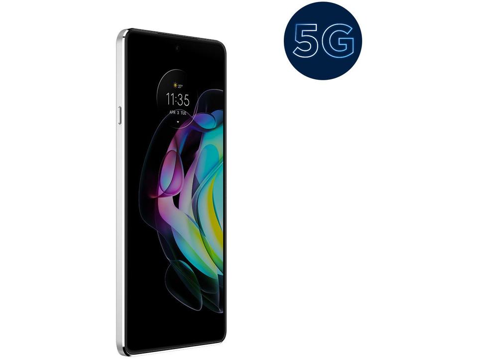 Smartphone Motorola Edge 20 128GB Branco 5G 8GB RAM Tela 6,7” Câm. Tripla + Selfie 32M - 5