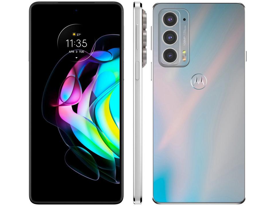 Smartphone Motorola Edge 20 128GB Branco 5G 8GB RAM Tela 6,7” Câm. Tripla + Selfie 32M