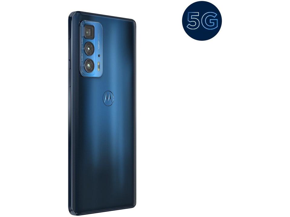 Smartphone Motorola Edge 20 Pro 256GB Azul 5G 12GB RAM Tela 6,7” Câm. Tripla + Selfie 32M - 12
