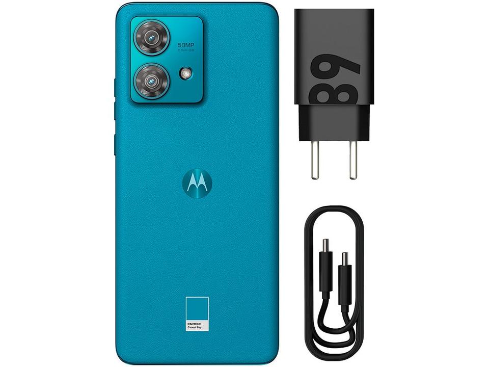 Smartphone Motorola Edge 40 Neo 256GB Caneel Bay 5G 8GB RAM 6,55" Câm. Dupla + Selfie 32MP Dual Chip - 8