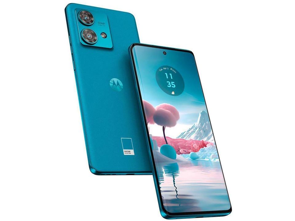 Smartphone Motorola Edge 40 Neo 256GB Caneel Bay 5G 8GB RAM 6,55" Câm. Dupla + Selfie 32MP Dual Chip - 21