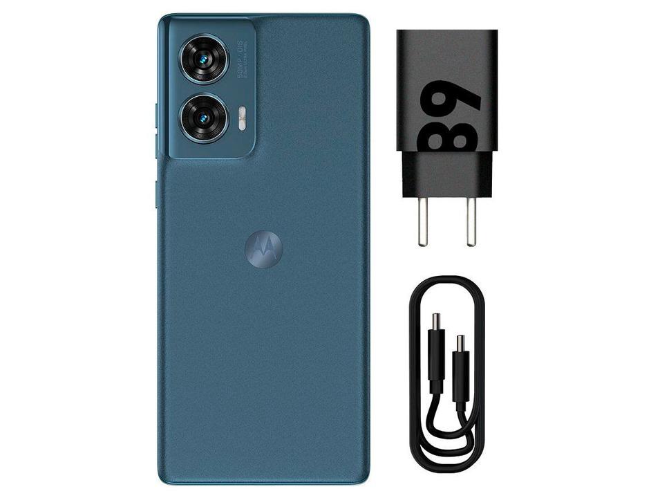 Smartphone Motorola Edge 50 Fusion 256GB Blue Teal 5G 8GB RAM 6,7" Câmera Sony Dupla Selfie 32MP Dual Chip - 10