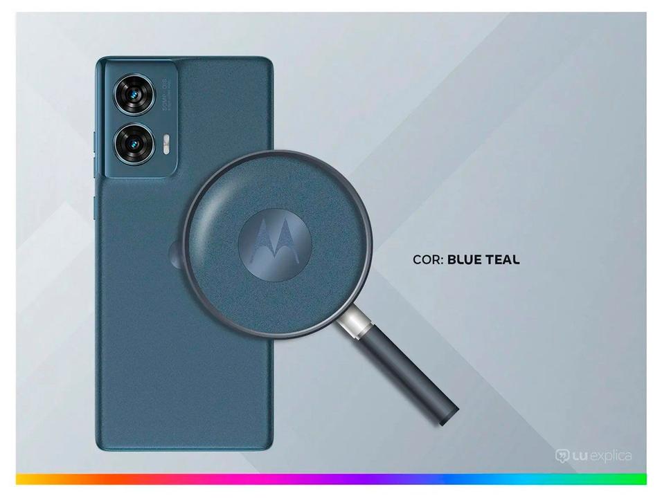 Smartphone Motorola Edge 50 Fusion 256GB Blue Teal 5G 8GB RAM 6,7" Câmera Sony Dupla Selfie 32MP Dual Chip - 4