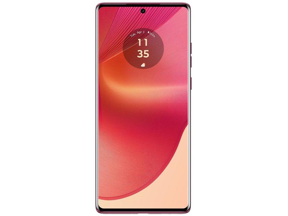 Smartphone Motorola Edge 50 Fusion 256GB Pink Vegan Suede 5G 16GB RAM 6,7" Câmera Sony Dupla Selfie 32MP Dual Chip - 8