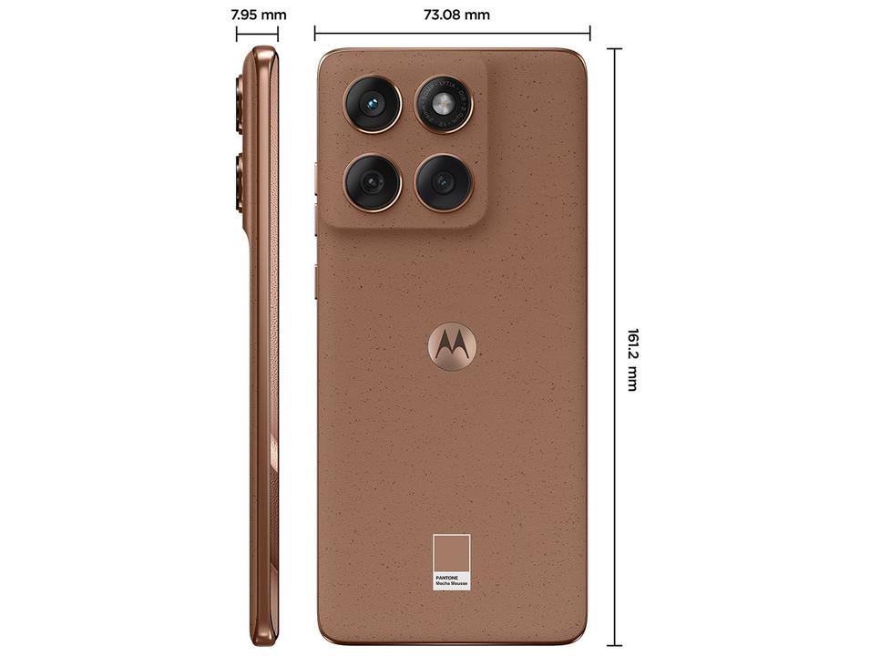 Smartphone Motorola Edge 60 Fusion 256GB 5G 24GB RAM Mocha Mousse 6,7" Câm. Dupla + Selfie 32MP - 10